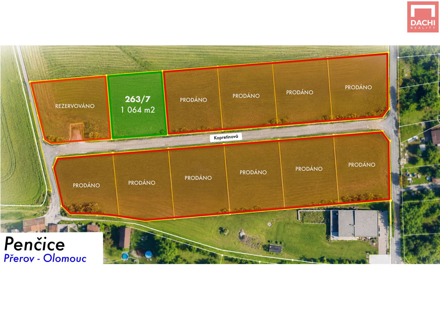 Prodej stavebního pozemku 1 066 m²