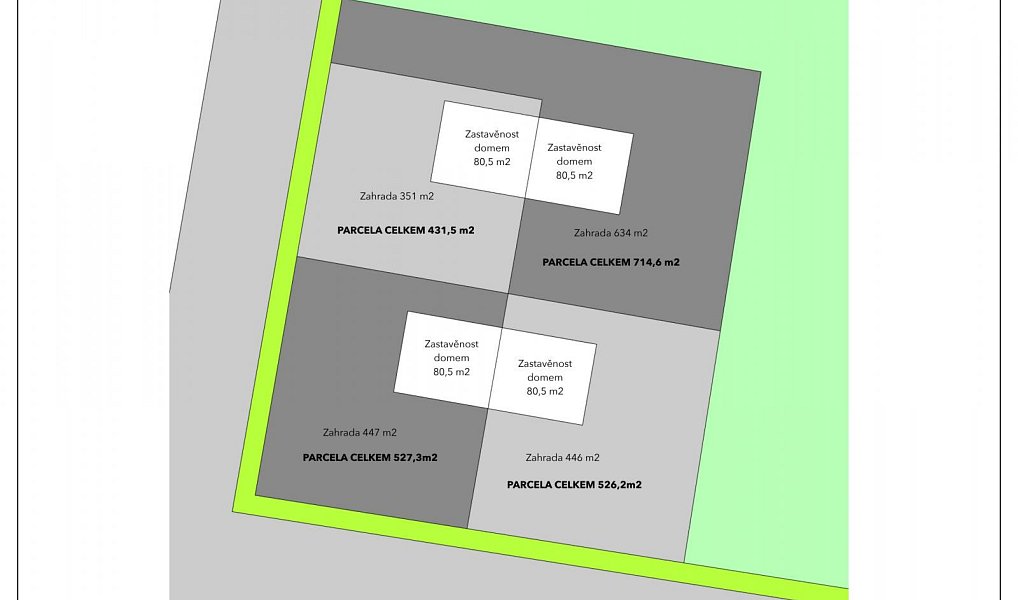 Prodej stavebního pozemku 2 200 m², Velký Osek – náhled fotky 4