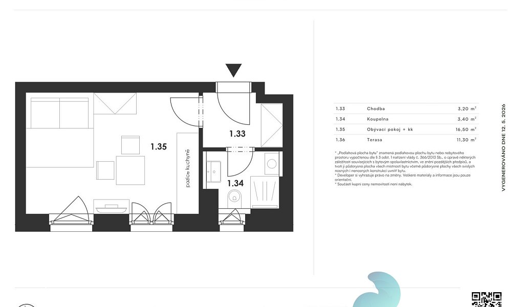 Prodej bytu 1+kk 25 m², České Budějovice – náhled fotky 3